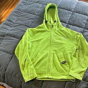 KARBON K-WICK Kids Neon Green Hooded Jacket XS TORONTO CANADA